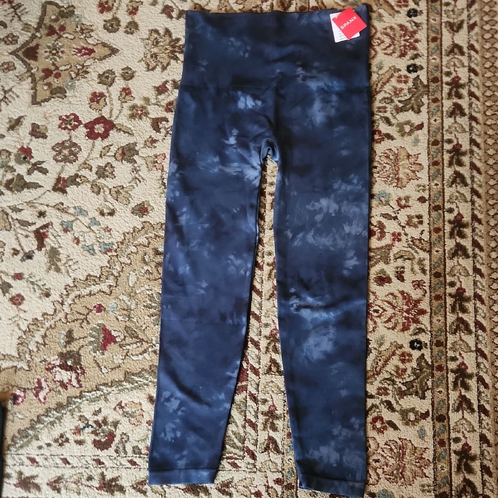 SPANX Ecocare Ankle Legging Deep Blue Tie-Dye Leggings NWT Sx 2X